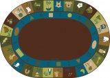Learning Blocks Nature Rug Oval