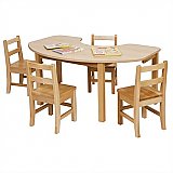 NATURAL WOOD CHAIRS & TABLES