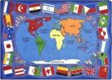 Flags of the World Classroom Rug Size Option Available 1444