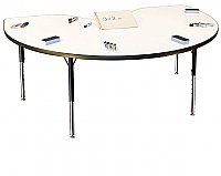 DRY-ERASE Marker Board ACTIVITY TABLE 36"x 72" KIDNEY ADJUSTABLE HEIGHT M5372K