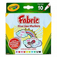 Crayola Fabric Markers, Fine Line, Set of 10 ITEM#  56-7919