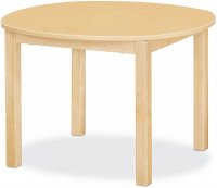 Maple Classroom Table High pressure Laminate Top 3/4"Solid Maple Apron & legs 36"Round (Legs Height Option Available) JB-905