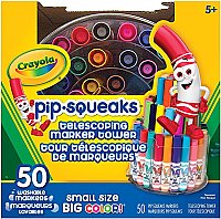 Crayola Telescoping Pip-Squeaks Marker Tower, Assorted Colors, 50/Set 58-8750
