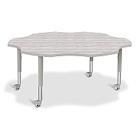 Activity Table 60" LEAF Mobile - Driftwood Gray/Gray/Gray 6458JCM450
