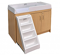 TODDLER WALK UP CHANGING TABLE (FULLY ASSEMBLED) MAPLE 8534A