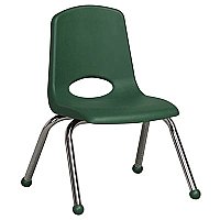 CLASSROOM STACKING CHAIR 12"  ELR193 GREEN