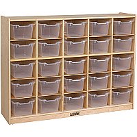25 Tray Cabinet-with Clear Bins ELR 0427CL