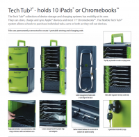 Tech Tub2® Trolley - holds 10 devices  FTT1010