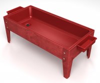Toddler Sand and Water Activity Center N0 Caster Red Tub with Red Frame S6018