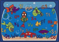 Alphabet Aquarium Classroom Rug Size 4'5 x 5'10 Rectangular CK 8901