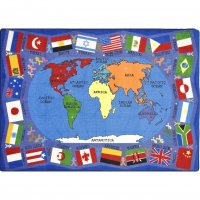 Flags of the World Classroom Rug 5'4 x 7'8 Rectangle JC1444C