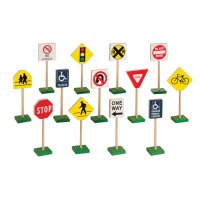 Guidecraft™ 7″ Block Play Traffic Signs G309