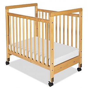 SafetyCraft Compact Fixed-Side Crib Clearview Ends with 3" Thick Mattress 1632040
