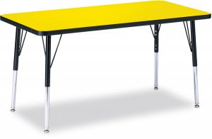 Activity Table 30"x 48" Rectangle Melamine Laminate table tops Adjustable Height (COLOUR OPTION AVAILABLE) 6473JCT
