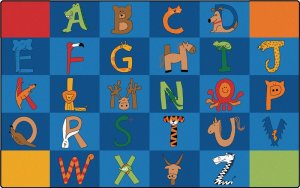 A to Z Animals 8'4" x 13'4" Rectangle CK-5534