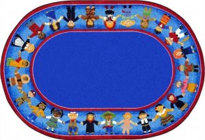 Children Of Many Cultures Rug 10'9 x 13'2 Oval  JC1622GG