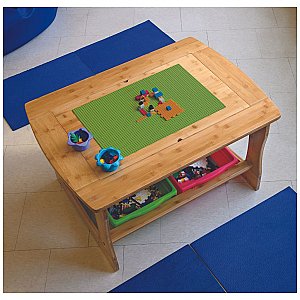 Bamboo Sensory and Construction Bricks Table with Assorted Tub Combo SST02-VM