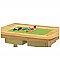 Bamboo Sensory and Construction Bricks Table with Sage Tubs SST02-S