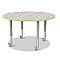Activity Table 42" ROUND Mobile - Driftwood Gray/Key Lime/Gray 6468JCM451