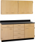 66" Wide Work Suite with Center Drawers (COLORS OPTIONS AVAILABLE) 84506 E66