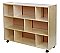 BIRCH PLYWOOD TALL STORAGE 12"DEEP 8-COMPARTMENT 38"H S360