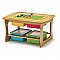 Bamboo Sensory and Construction Bricks Table with Assorted Tub Combo SST02-VM