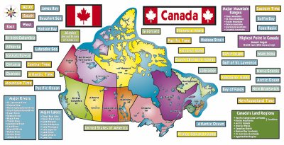 Map Of Canada Bulletin Board