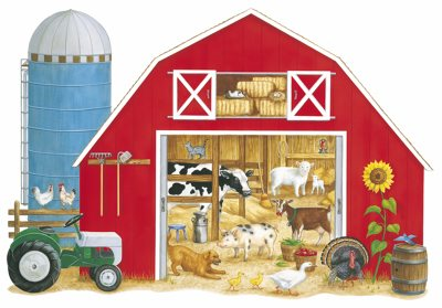 What's in the Big Red Barn? Floor Puzzle D45-56520