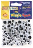 Round Wiggle Eyes - Black Pack of 100, Assorted Sizes CK 3446-02