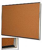 Sturdy Natural Cork Board with Aluminum Frame, 48" x 96" 40 2034896 LNO