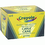 Crayola Dustless Chalk Yellow 144/pk 511408