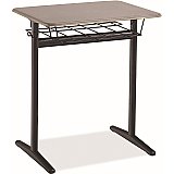 Student Desk Adjustable Height 20" x 26" Hard Plastic Top With Wire Box  Model D-INT