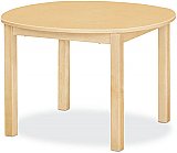 Maple Classroom Table High pressure Laminate Top 3/4"Solid Maple Apron & legs 30"Round (Legs Height Option Available) JB-904