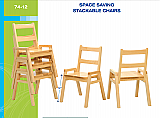 SOLID MAPLE STACK-ABLE CHAIR 16" 74-16