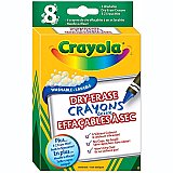 8 Crayola Dry Erase Washable Crayons 