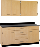 72" Wide Work Suite with Center Drawers (COLORS OPTION AVAILABLE) 84506 E72