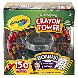 Crayola 150-Count Telescoping Crayon Tower, Storage Case, With Sharpener 52-0029