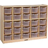 25 Tray Cabinet-with Clear Bins ELR 0427CL