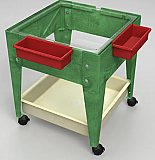 Youth Clear-View Mobile Mite with Green Frame 21"W x21"L x24"H, 4 casters S10624