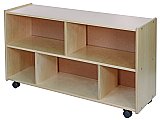 BIRCH PLYWOOD MID HEIGHT 15"DEEP STORAGE 5-COMPARTMENT 30"H S366-30