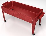 Youth Sand and Water Activity Center 4 Locking Casters Red Tub with Red Frame S6424