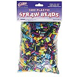 Striped Straw Beads 1000 pcs CK-3607