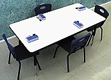 DRY-ERASE MARKERBOARD ACTIVITY TABLE 30" X 60" ADJUSTABLE HEIGHT M53060