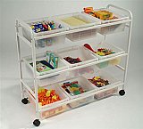 Multi-Purpose Cart with clear open tubs CC0059-C