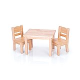  Doll Table and Chair Set Natural G98114