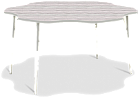 Activity Table  60"LEAF Driftwood Gray Height Option Available 6458JC
