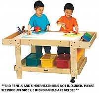 Birch Creative Caddie Light Table Without Side Panels  58504JC-A
