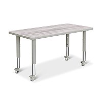 Activity Table  24" X 48" Rectangle Mobile - Driftwood Gray/Gray/Gray 6403JCM450