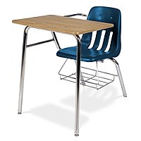 Student Combo Desk with 18" Seat, 18" x 24" High-Pressure Hard Plastic Top, Bookrack 9400BRM