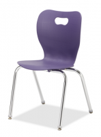 Smooth Stacking Chair with Glide, 14" Seat Heigt Chrome Frame(Colors Option Available) C-SM-14 CH